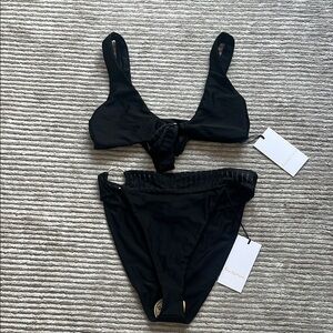 Black Bikini Set with Ring Detail